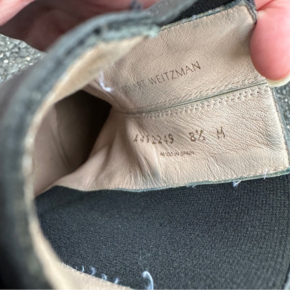 Stuart Weitzman pull on black suede Boots size 8.5 - Picture 7 of 7